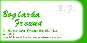 boglarka freund business card